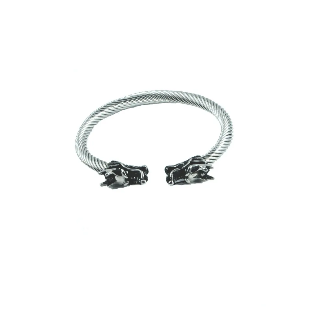 

Googerny stainless steel bracelet bangle two colors availble long shaped for girls or boys fashion jewelry