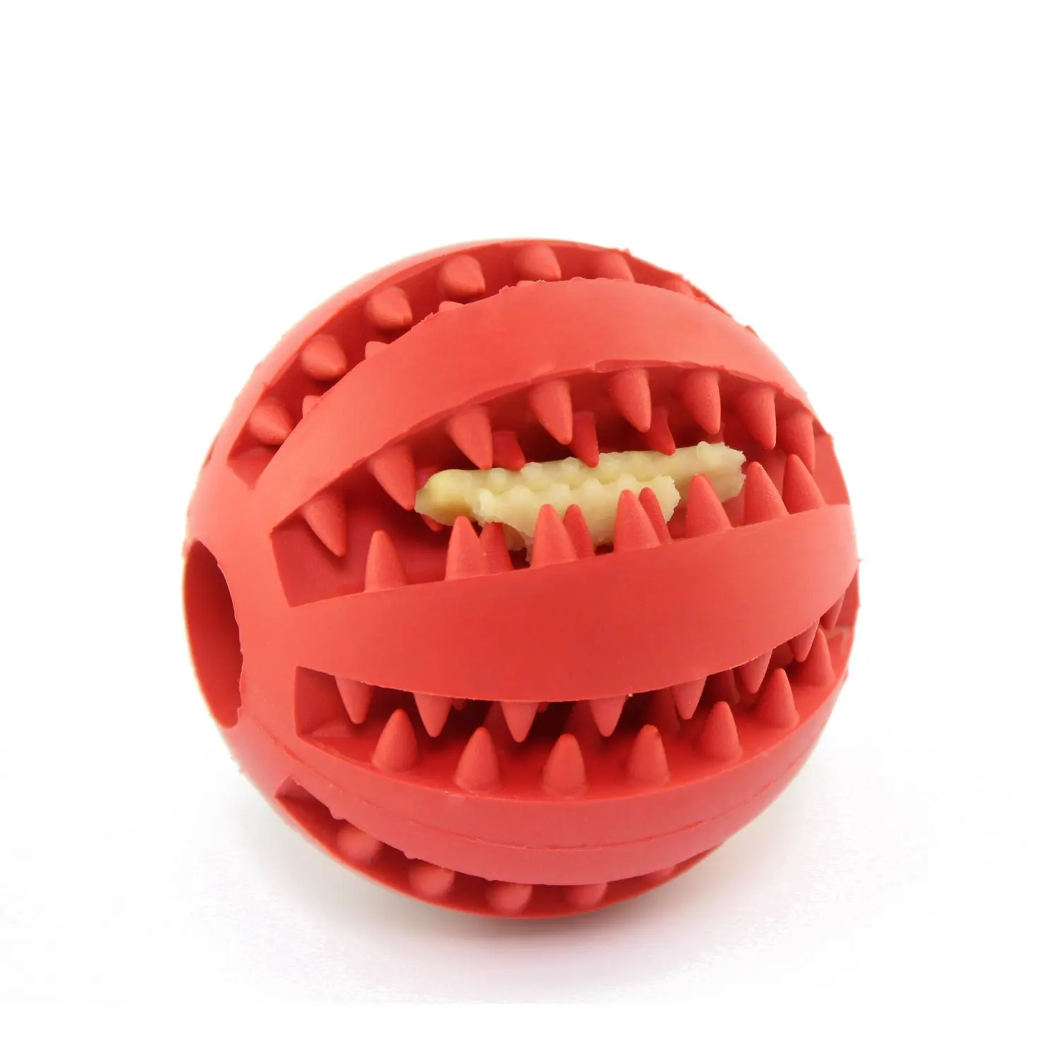 1 шт. Домашний питомец собака игрушки Забавный интерактивный эластичный шар собака жевательная игрушка для собаки чистка зубов мяч еды экстра-из твердой резины мяч