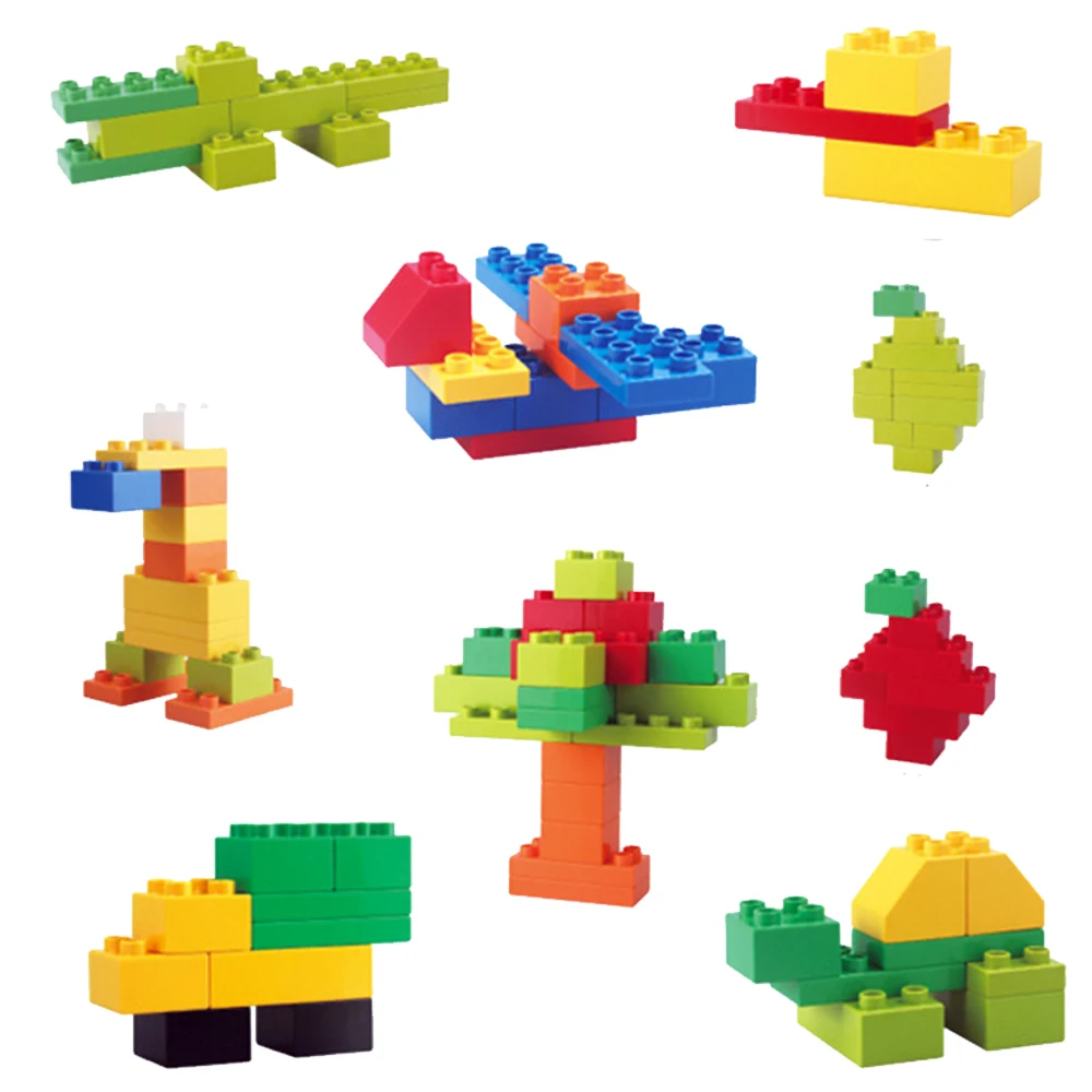 

Compatible Legoed Big Blocks Toys for Children DIY Assembling Building Bricks Zoo Model