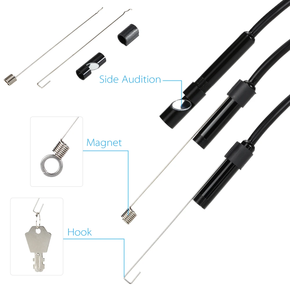 OWSOO 6 светодиодов бороскоп 5,5 мм USB эндоскоп 3M кабель зонд водонепроницаемый осмотр Бороскоп USB змея трубка камера OTG совместимый