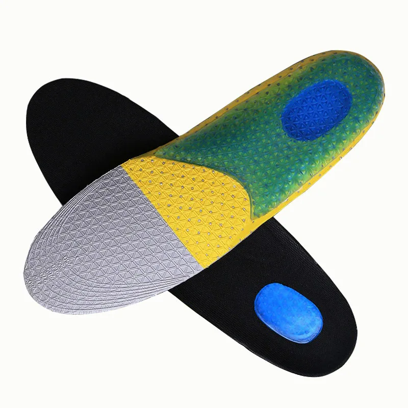silicone gel sports insole shoe pad running inserts shock absorption