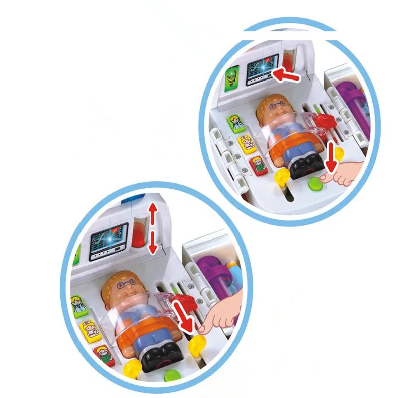Ambulance Rescue Vehicle with Various Medical Equipment, Lights Music and Medical Sounds Driver and Patient Toy Set For Kids Children (9)