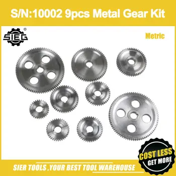

Free Shipping!/S/N:10002 9PCS Metal Gear Kit(Metric)/SIEG C2/C3/SC2/SC3 metal gears
