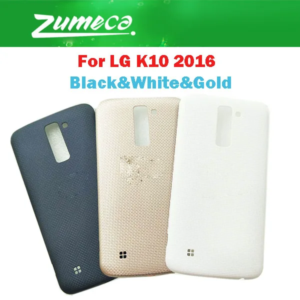 

AAA+ Quality For LG K10 2016 LG K10 Battery Cover Housing Case Door Rear Glass Replacement Part Black White Gold Color