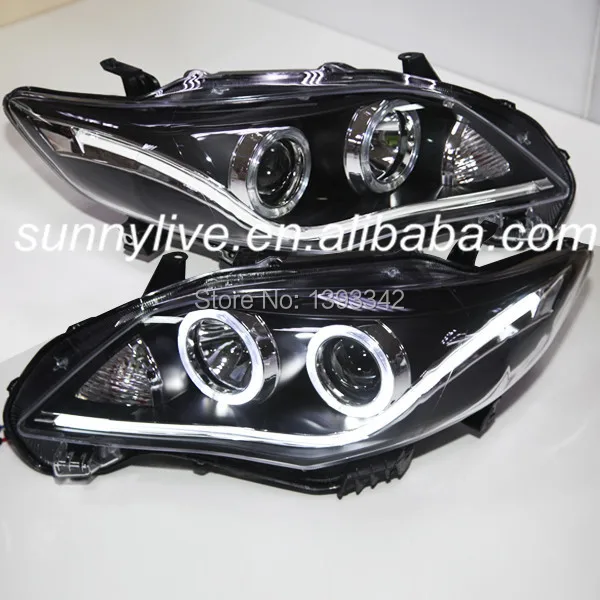 

For TOYOTA Corolla Altis LED Strip Angel eyes head lamp 2011-2012 year YZ