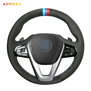 

APPDEE Black Suede Car Steering Wheel Cover for BMW G30 530i 540i 520d 530e 2016-2018 G32 GT 630i 630d 2017-2018