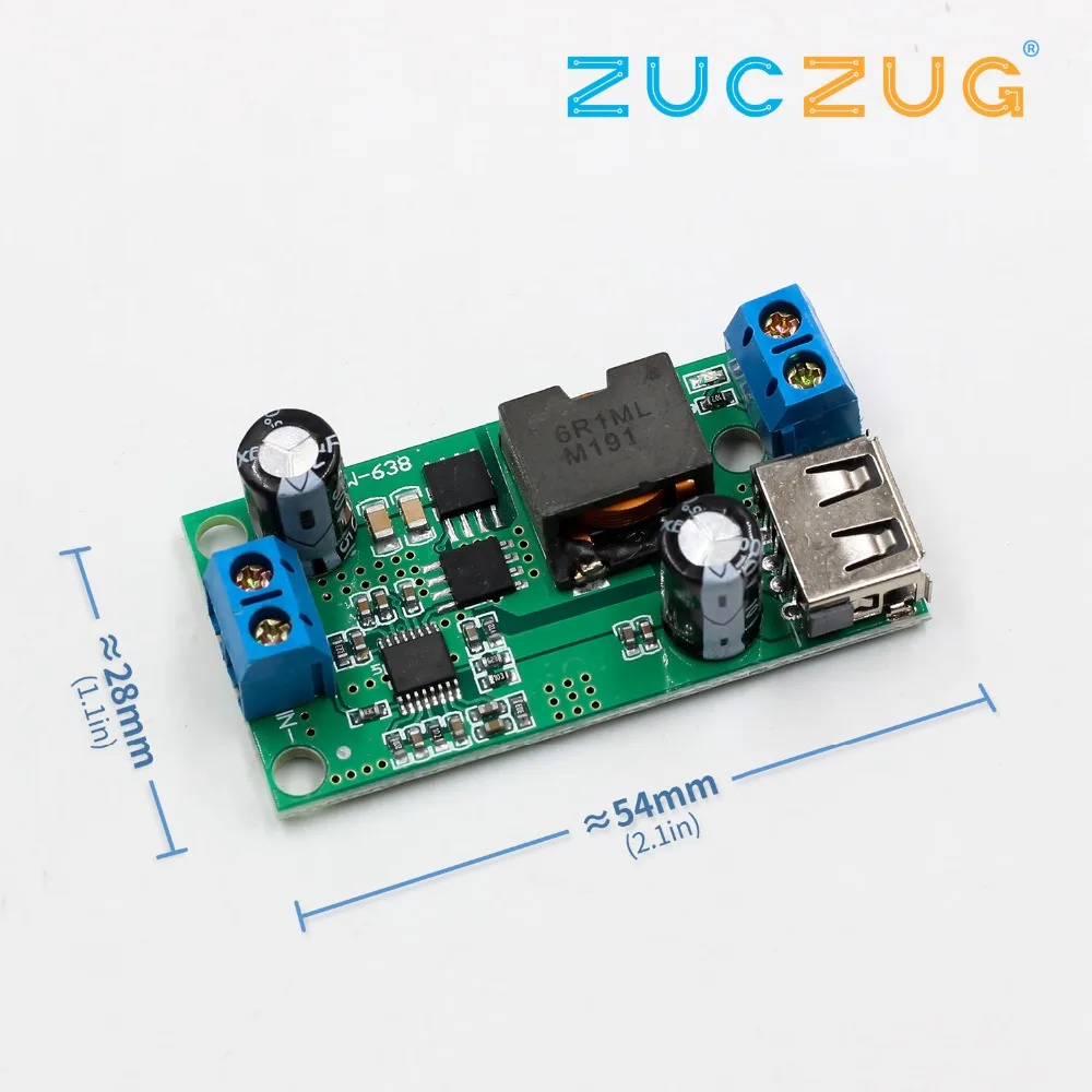 

24V/12V To 5V/5A 25W DC-DC Buck Step Down Power Supply Module Synchronous Rectification Power Converter Replace