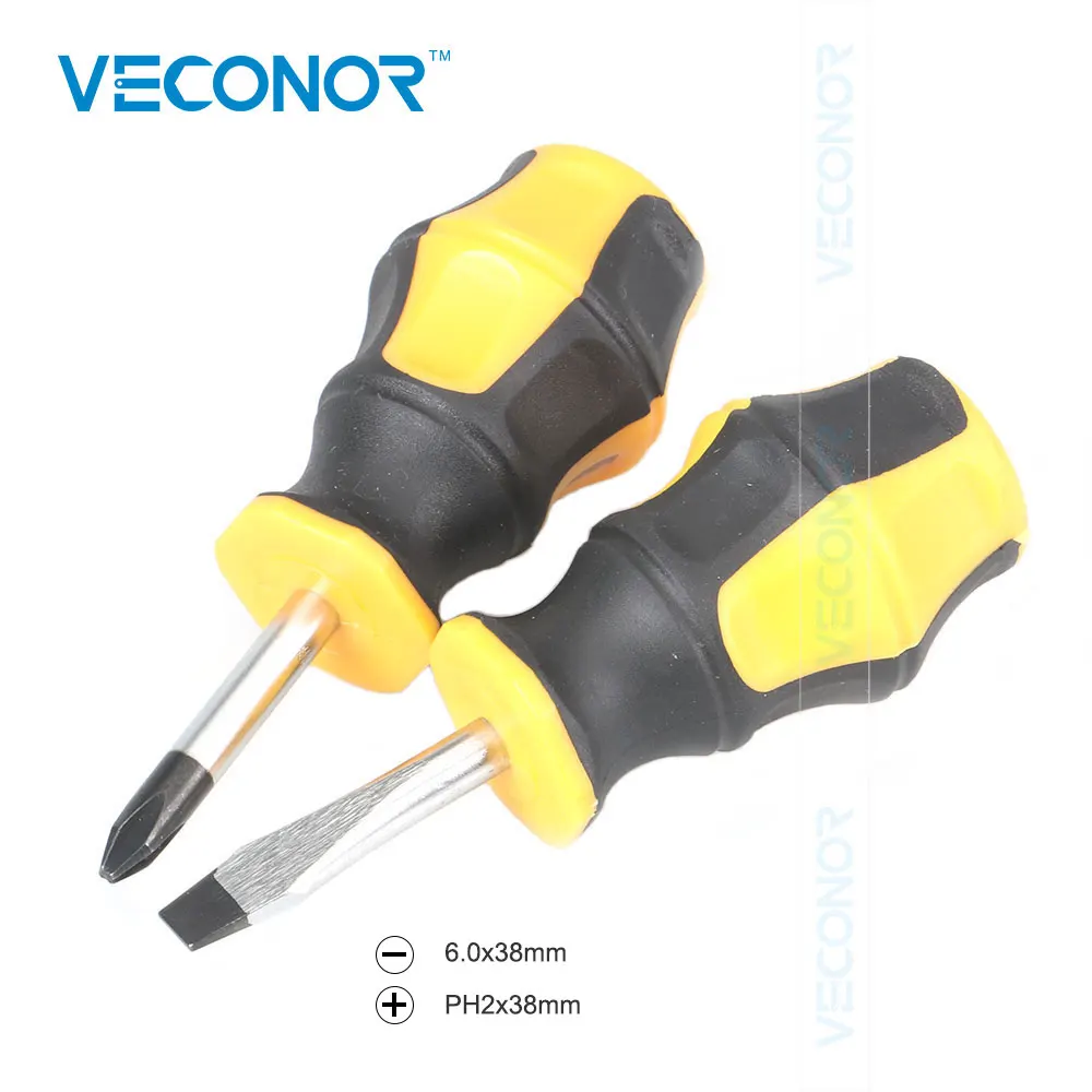 2PCS Mini Screwdriver Set Cross Head Flat Head Phillips Slot Type Screwdriving Toolin