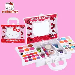 Hello kitty/Игрушки для девочек, детский макияж принцессы, Детская косметика, цветная коробка, набор, нетоксичный, маленькая девочка, принцесса