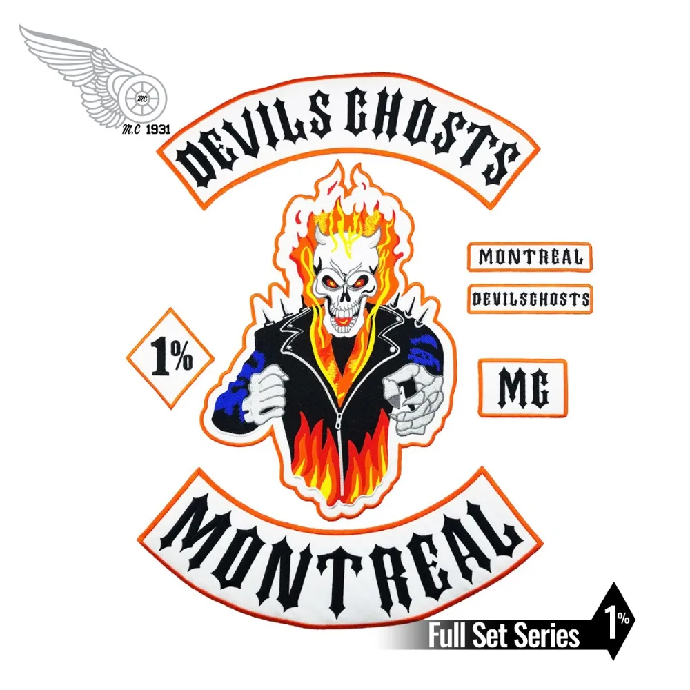 Devil Biker Patches Aufnäher Rocker Bügelbild Kutte Motorrad MC Badge Heavy Stic 