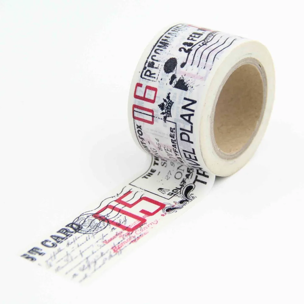 Retro Newspaper Chops Stamps Washi Paper Masking Tapes Scrapbooking