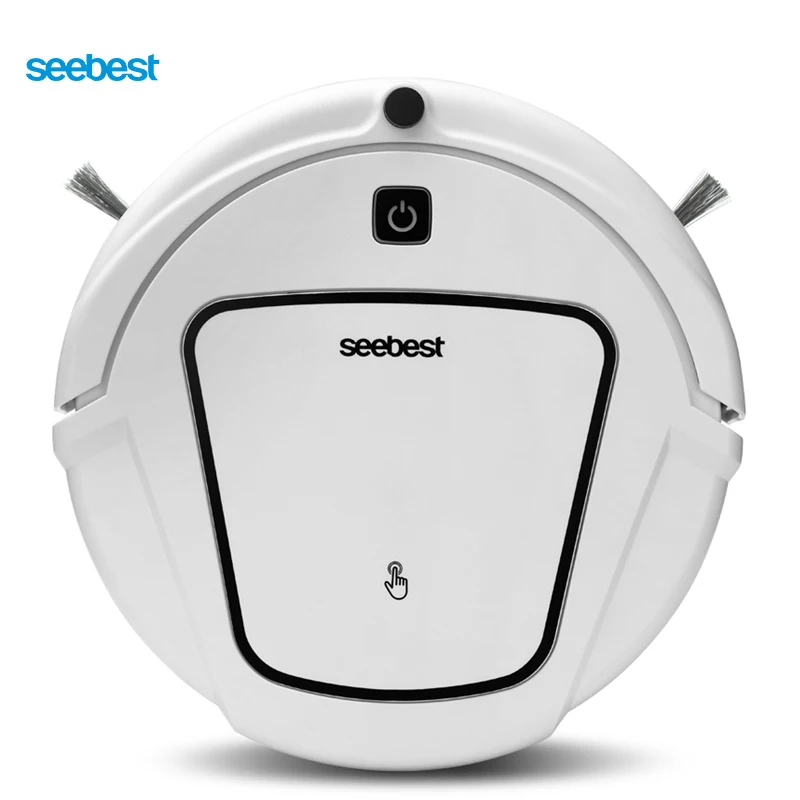 Seebest D720 MOMO 1,0 робот-пылесос для сухой уборки с 2 боковыми щетками, робот для уборки по расписанию для жесткого пола - Цвет: Белый