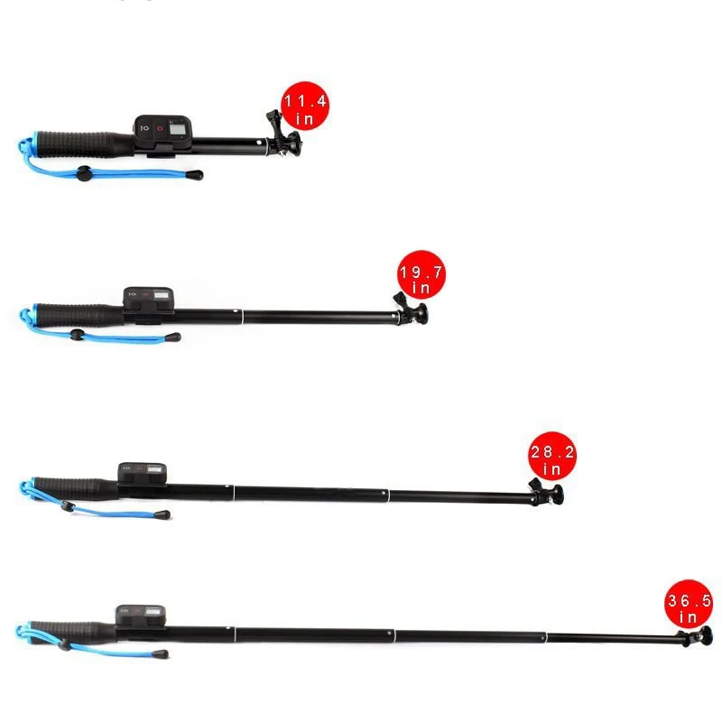 GoPro Remote Control Kit+GoPro Remote Telescopic Pole GoPro Aluminum Extendable Monopod For GoPro Hero4 3+ 3 Session Accessories 