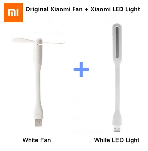 Новинка XiaoMi Mijia мини вентилятор+ гибкий портативный USB вентилятор для Pover Bank ноутбука XiaoMi Быстрая - Цвет: white LED white fan