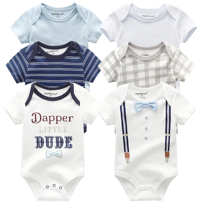 

6PCS/LOT Baby Summer bodysuits 2019 New Newborn Fashion Cotton Boys&Girls Baby clotehes Short Sleeve Unisex Baby jumpsuit