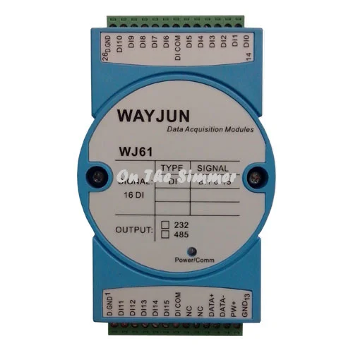 

16 DI switch quantity / dry contact signal to RS485/232 remote IO module Modbus protocol WJ61