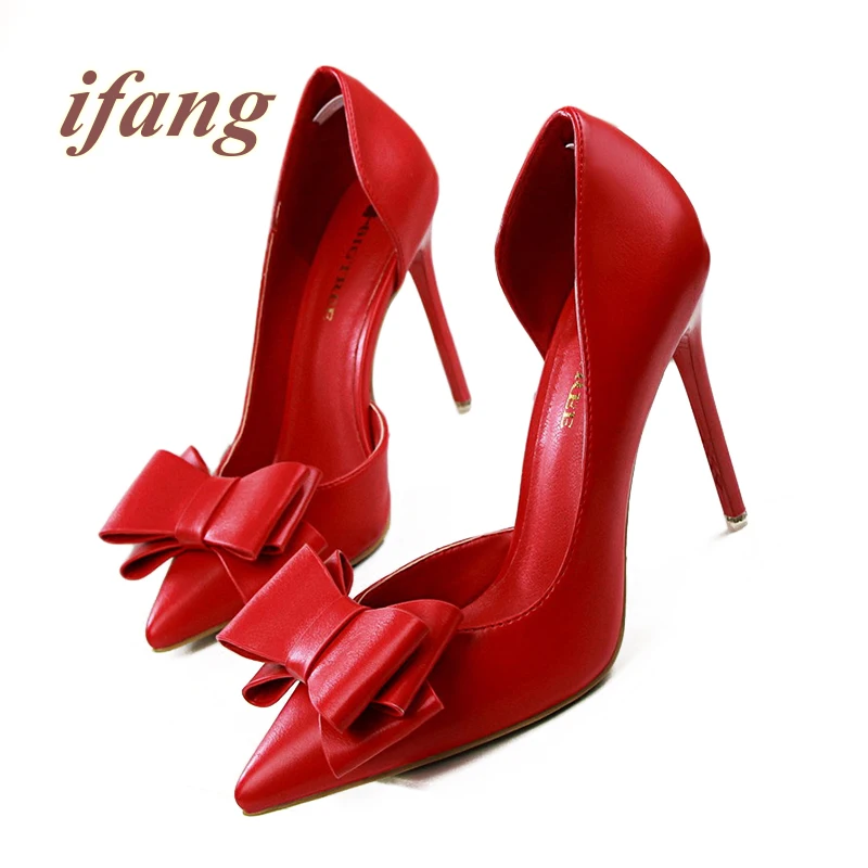 2016 Shoes font b Woman b font Fashion Sweet Bowtie Pointed Toe Sexy font b Women