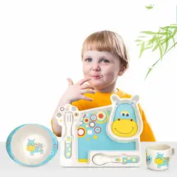 5 шт. детские посуда обучения посуда обучение плиты дети кормление bowl cup вилка ложка продукты питания безопасными для кормления детей набор