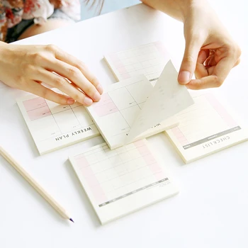 

1 Pcs Cute Kawaii Weekly Monthly Work Planner Book Diary Agenda Dokibook For Kids School Supplies