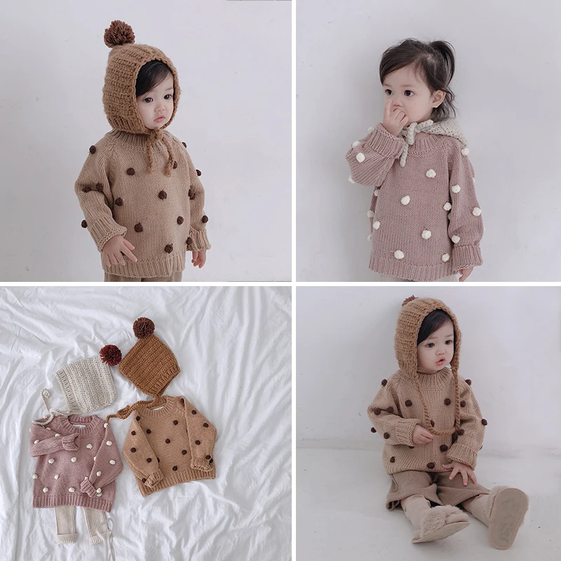 

Girls' Autumn Sweater Children's Clothing loose baby chick Sweater Baby Girl Knitted pullover Baby Girl Warm Clothes