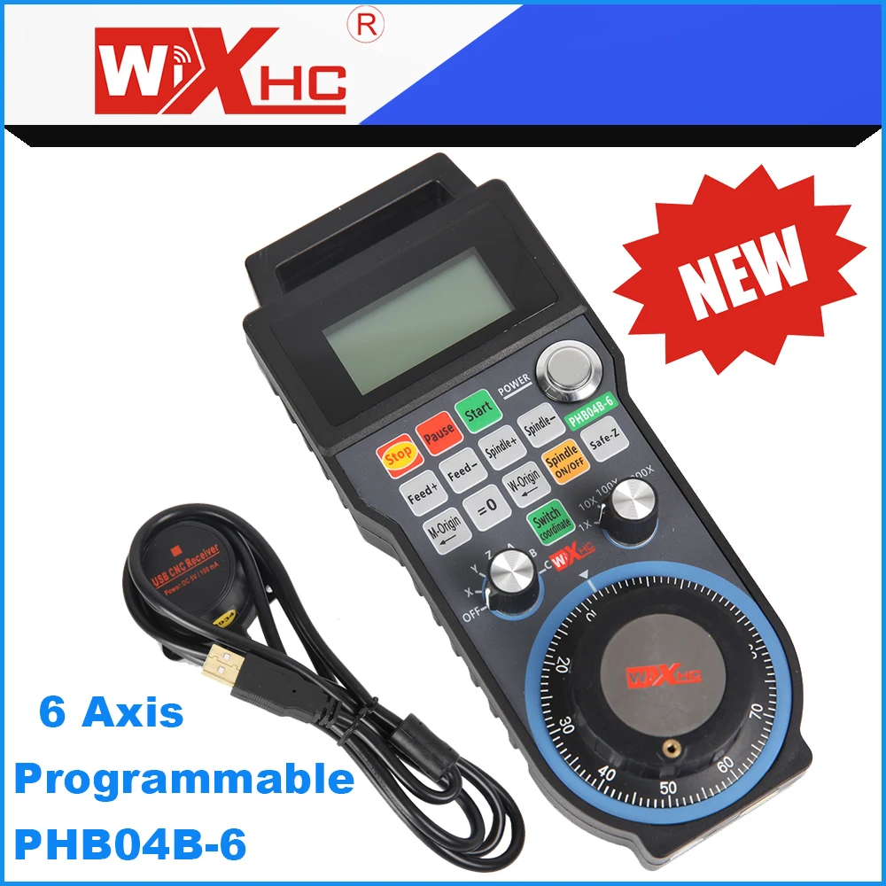 

6 Axis CNC System used Wireless Manual Pulse Generator USB port CNC controller support programmable.