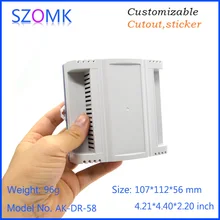 10 шт. корпус для электрооборудования* 112 мм* 56 мм szomk Высокое качество пластик коробка din рейку 107 контроллер корпус оборудования проекта box