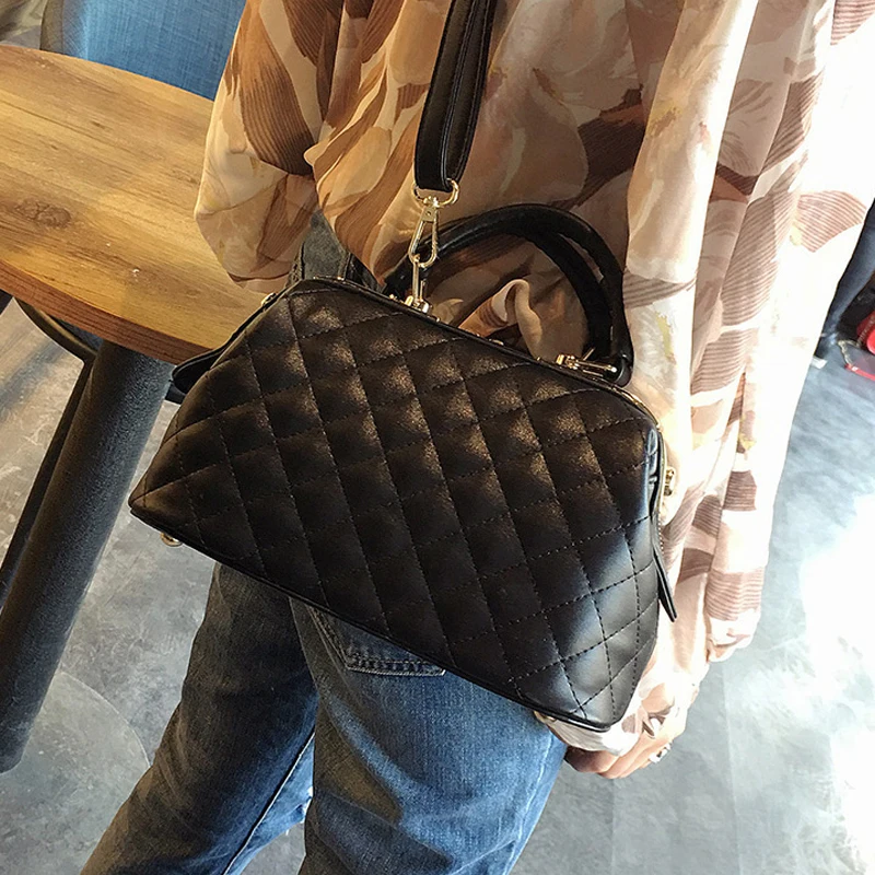 Beste DORANMI Klassieke Diamant Tassen Voor Vrouwen 2018 Fashion Box Crossbody Handtas Vrouwelijke Schoudertas Messenger Top handble Zak DJB475