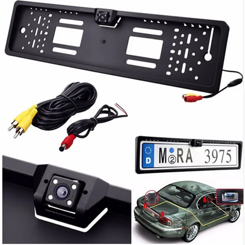 New Europe license plate frame 170 European Universla Car License Plate Frame Auto Reverse Rear View