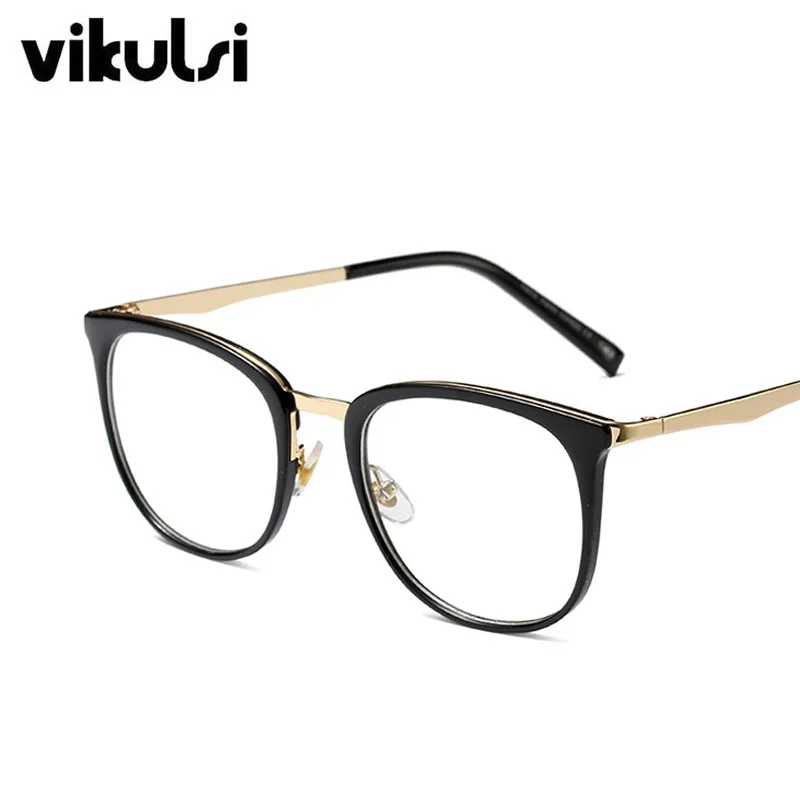 Фирменный дизайн, винтажные женские очки UV400, оправа, очки, Ретро стиль, кошачий глаз, оптические прозрачные линзы, очки для чтения - Цвет оправы: D904 black clear