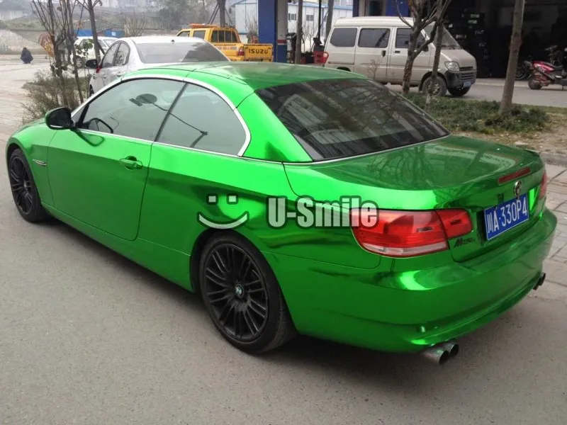 

High Quality Flexible Chrome Green Car Vinyl Film For Car Wrapping Air Bubble Free Size:1.52*20M/Roll