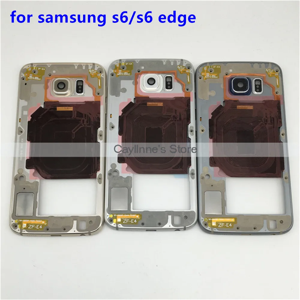 

New for Samsung S6 edge G925 plus G928 Middle Frame Midplate Bezel Chassis Housing with Parts For Samsung Galaxy S6 G920