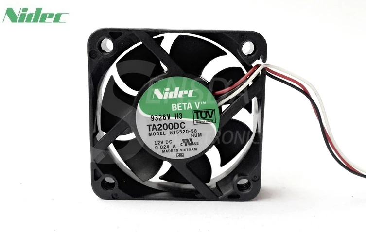 Оригинальный для Nidec 5015 H35520 58 DC 12 В 50 мм 5 см 0.024A 3 провода сервер инвертор компьютер