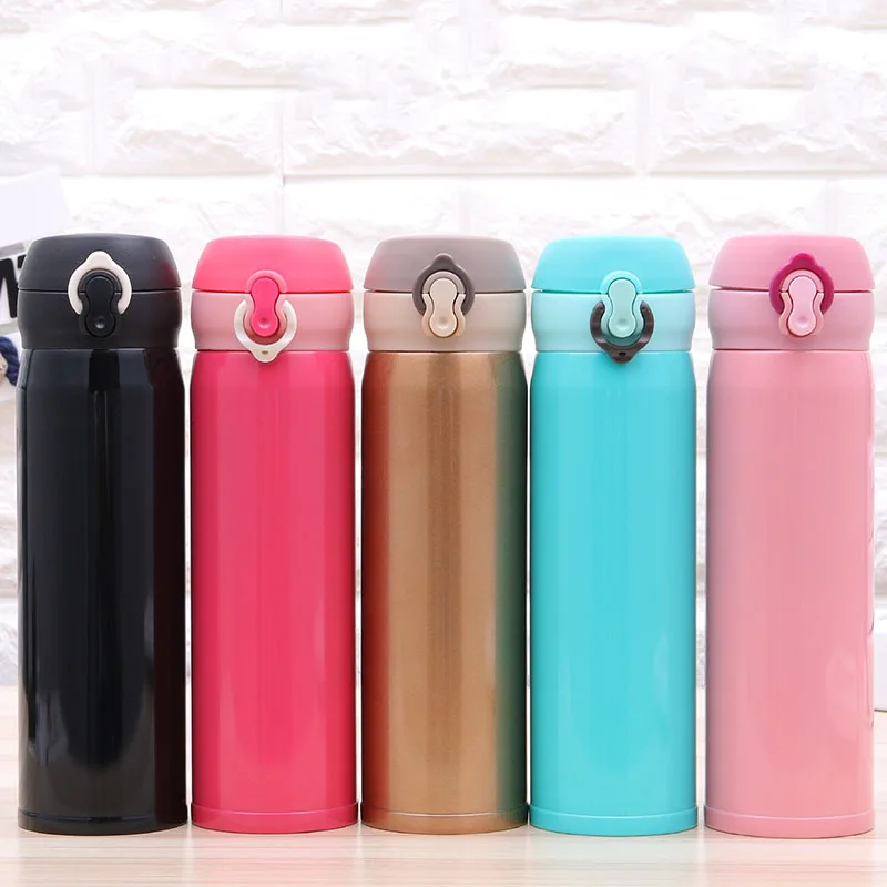 Bouncing Thermos Cups Solid color Car Cups Mug Thermos Water Bottle ...