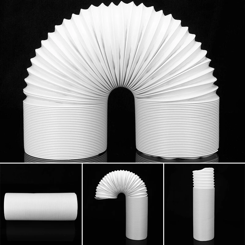 

3Meters Exhaust Hose Pipe Removable For Air Conditioner Portable Flexible White Air Conditioners