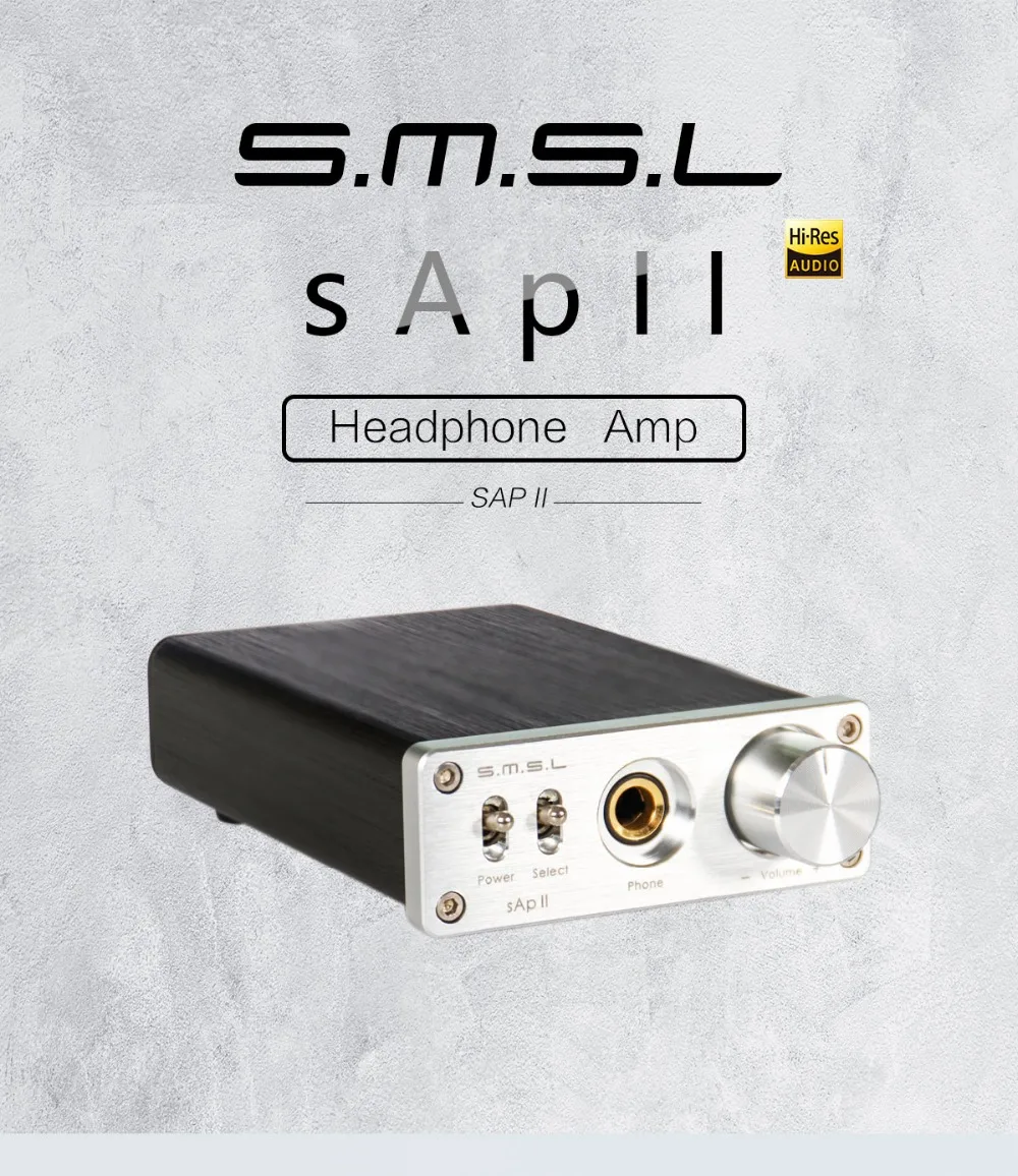 SMSL SAP II портативный усилитель для наушников TPA6120A2 большая мощность HiFi Fidelity стерео усилитель для наушников с 2 способами переключения входов