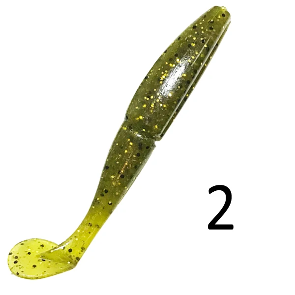 KASSYAA 2pcs Big Soft Salt Smell Lure Bait Paddle Tail Silicone Fishing Lure Lifelike Worm Rubber Swimbaits Lure Baits KXY086 - Цвет: 2