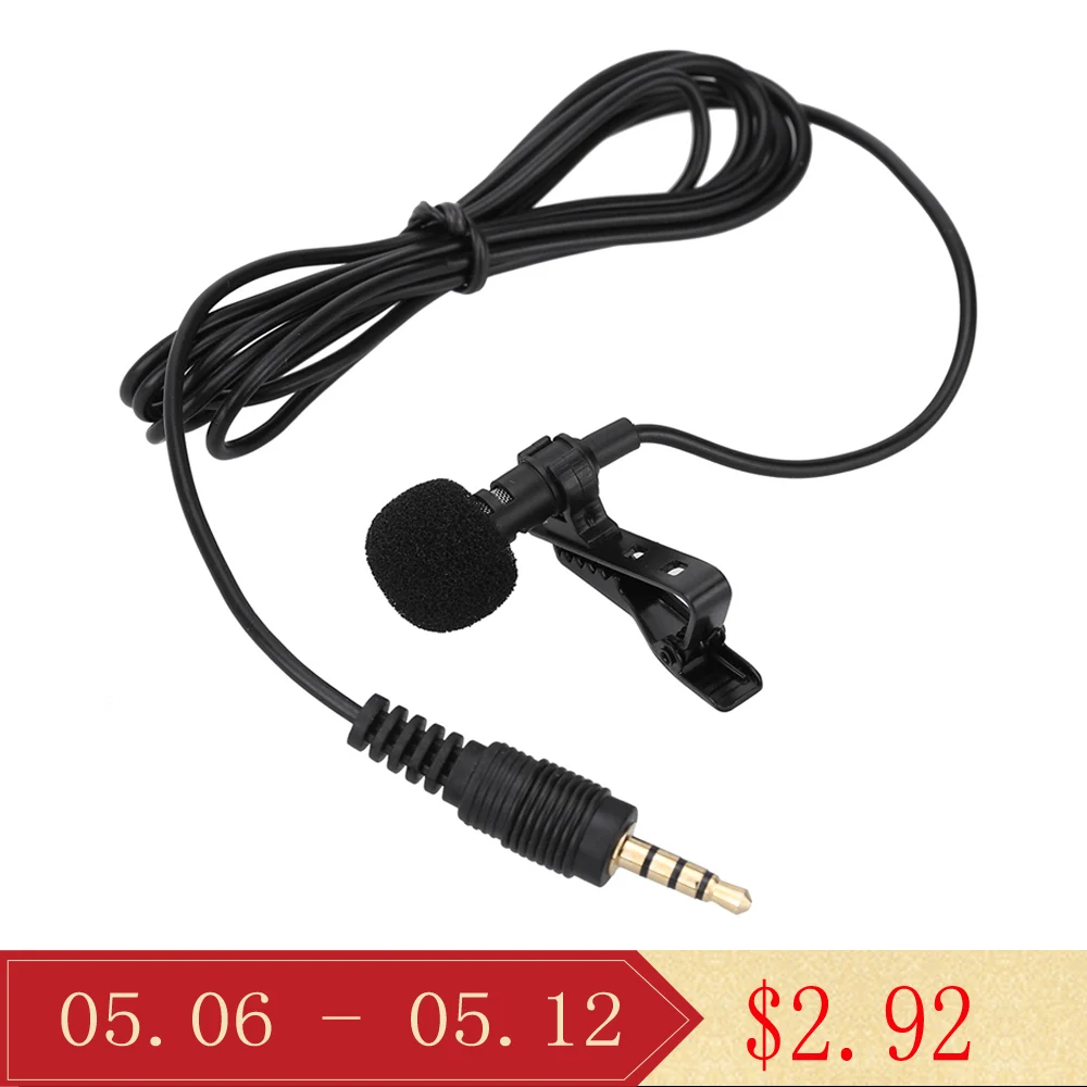 Clip auf Revers Mikrofon Hände frei verdrahtete Kondensator Mini Lavalier Mic s