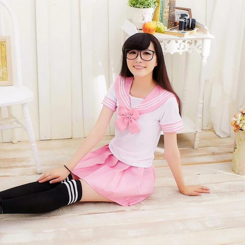 Buy GYHYD Hot Sale School Girl Costume Top+Pleated