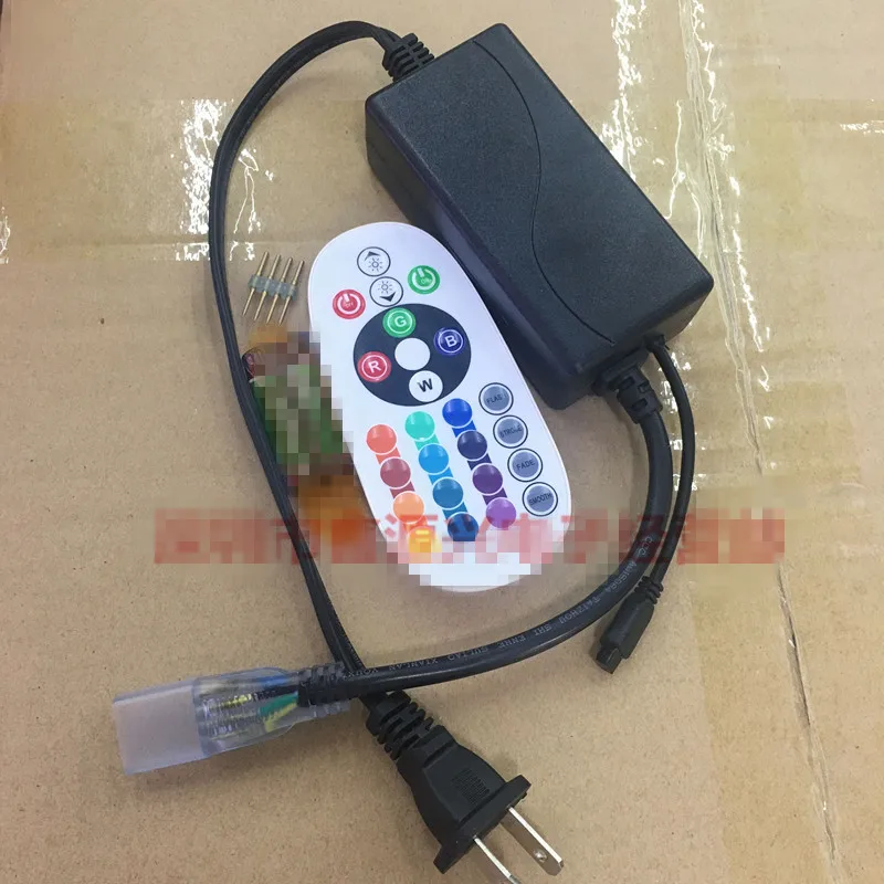 RGB LED tira 5050 impermeable verlichting luz de neón y 110 V/220 V striscia iluminacion led franja 5 M 6 M 7 m 8 M 9 m 10 M