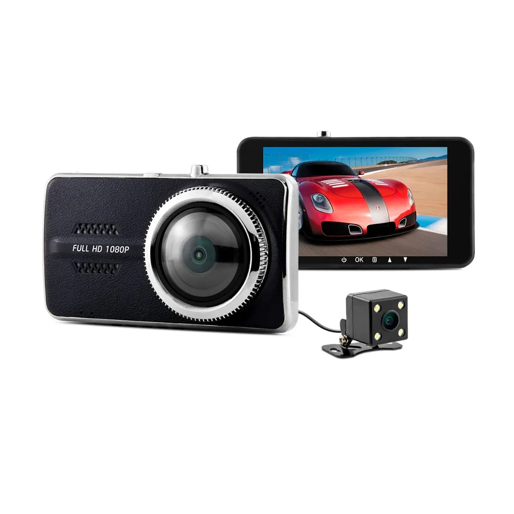 

XYCING Novatek 96658 Car DVR Y900 4.0 inch 1080P FULL HD IPS Screen 170 Degree Wide Angle Dual Camera Dash Cam Car Blackbox DVR