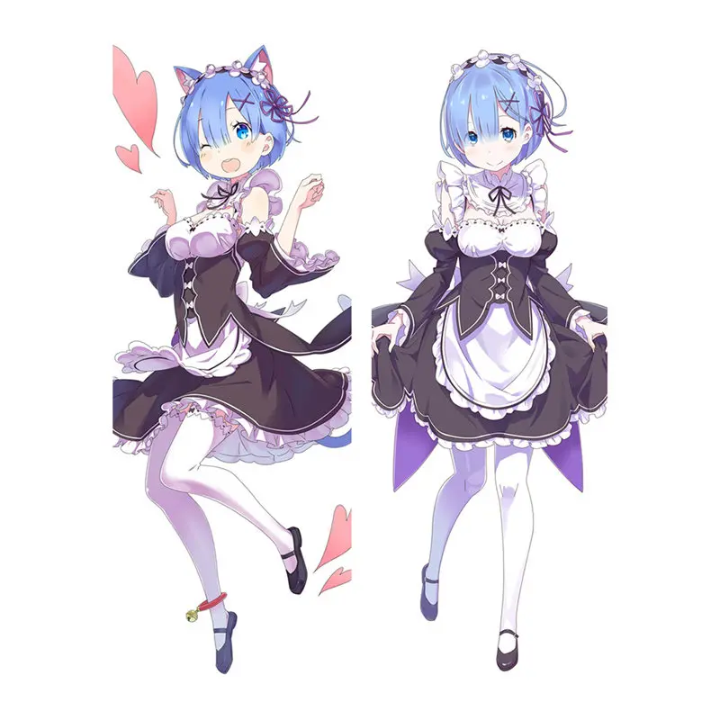 Аниме RE ZERO начала жизни в другом мире наволочки Rem Emilia сексуальные 3D двухсторонние постельные принадлежности обнимающие тела наволочки RE04