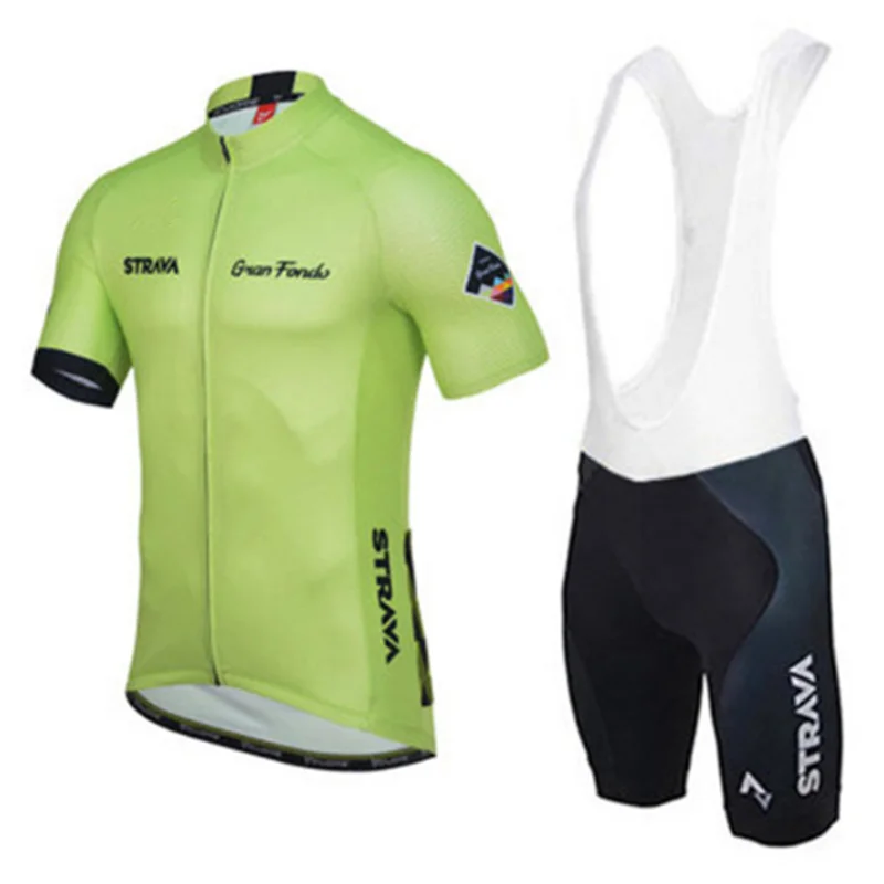 STRAVA Велоспорт Джерси Наборы Pro team мужчины короткий рукав велосипедная одежда дышащий горный велосипед спортивная одежда - Цвет: 11