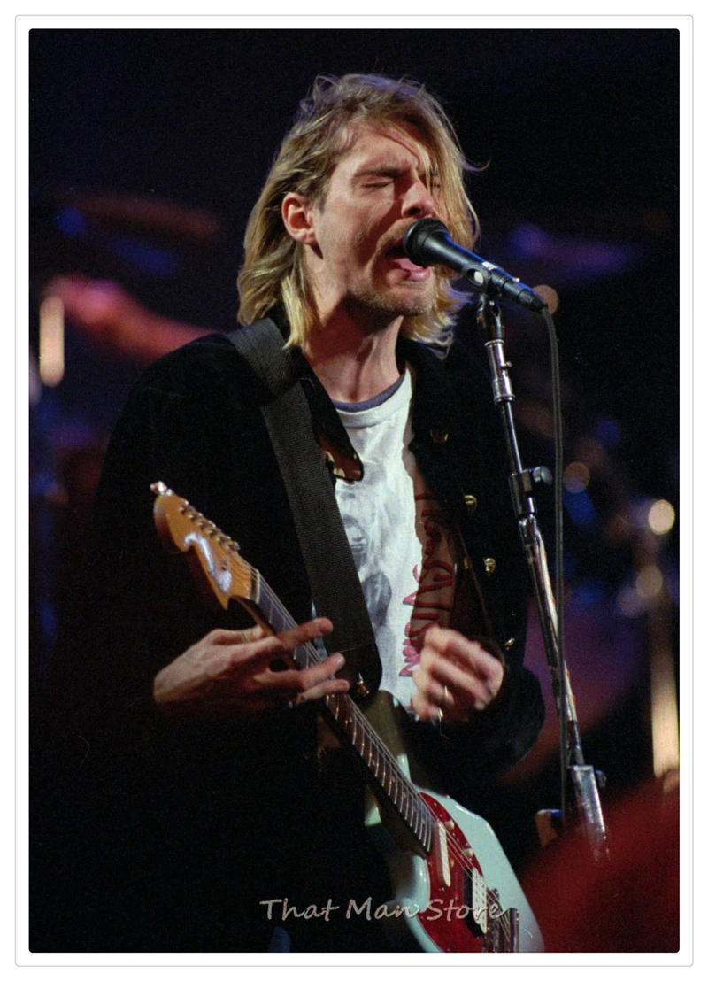 Музыкальная группа Nirvana Kurt Cobain плакат мелованная бумага настенный плакат домашний декор четкое изображение наклейки на стену