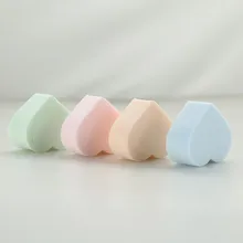 4 шт./лот в форме сердца Карамельный цвет мягкий волшебный уход за кожей лица губки косметический Мягкий очищающий губка для мытья инструменты для макияжа лица