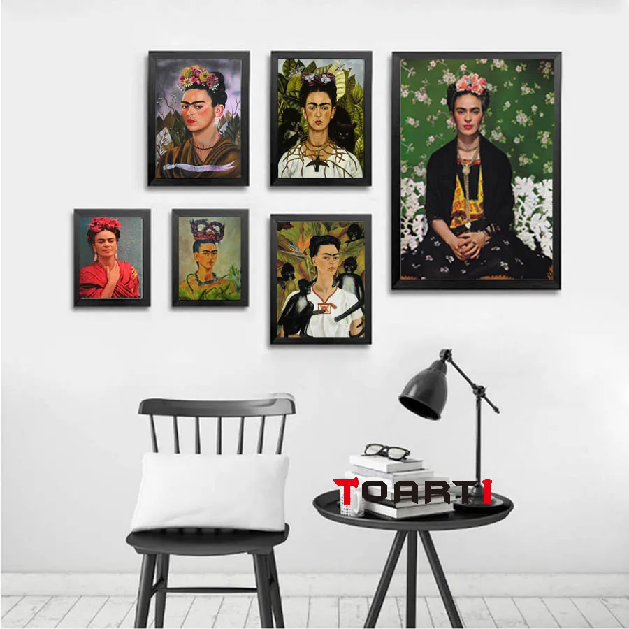 Famous Frida Kahlo Wall Art Figure Poster And Prints Classic Wall Picture For Bedroom Modular Home