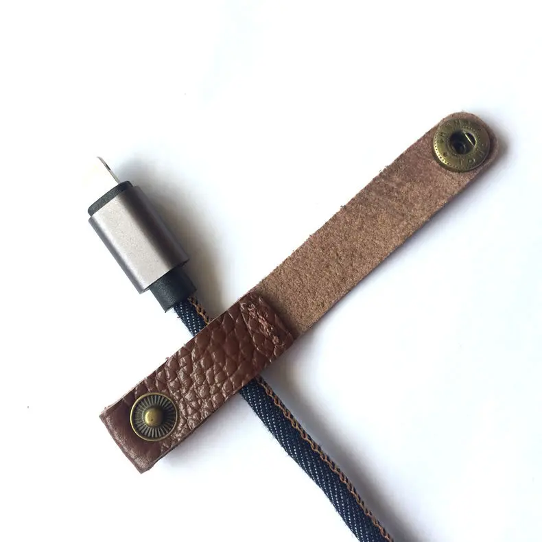 

8pcs/lot Leather Cable winder wrapped Cord Line Earphone Cable Bobbin Winder Tie Holder Wrap Wire Organizer
