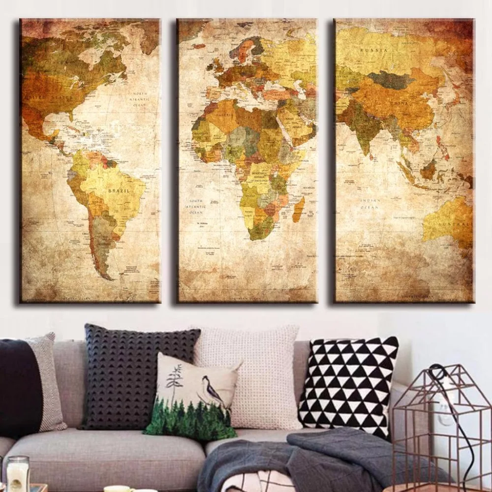 

LK-MP-412 Vintage "HOME RULE MAP OF IRELAND" Oil Painting Canvas Pictures Decorative Painting Wall Art No Frame for home decor