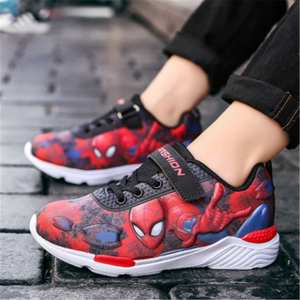 Promotion New Yeezys Air Yeezys Spiderman Leisure Sports Shoes Up Sneakers Running Shoool Boy Child Primary Sport Shoe 