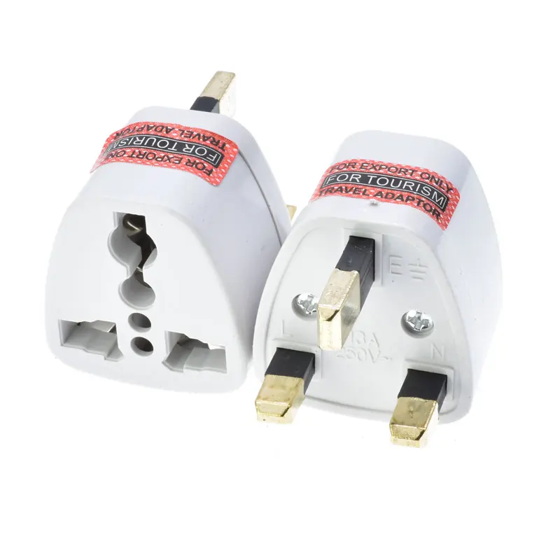 Multifunction conversion plug EU US AUS European type F to UK type G 3 pins 13A charge power plug adapter