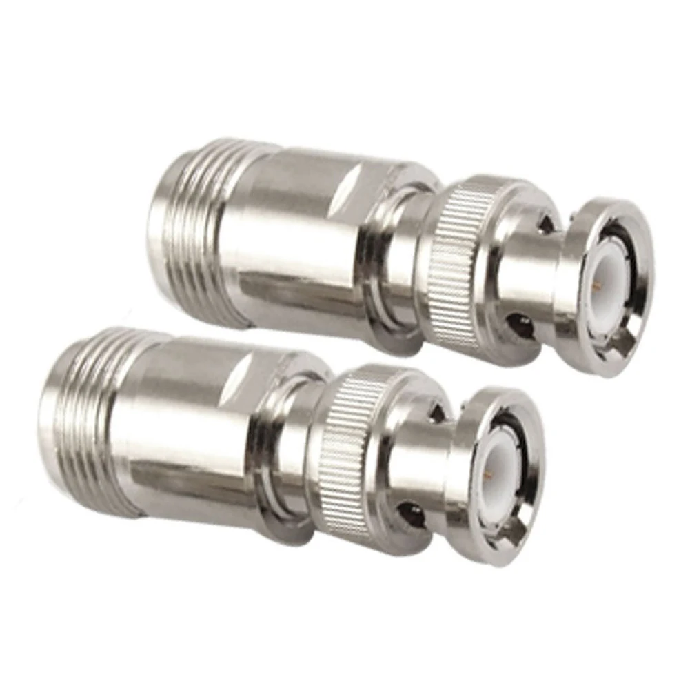 

2 Pcs N Type Female to BNC Male RF Coaxial Coax Adapter Connector Silver